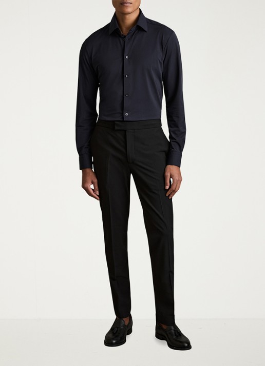 Reiss Voyager regular fit overhemd - voorkant 2 donkerblauw