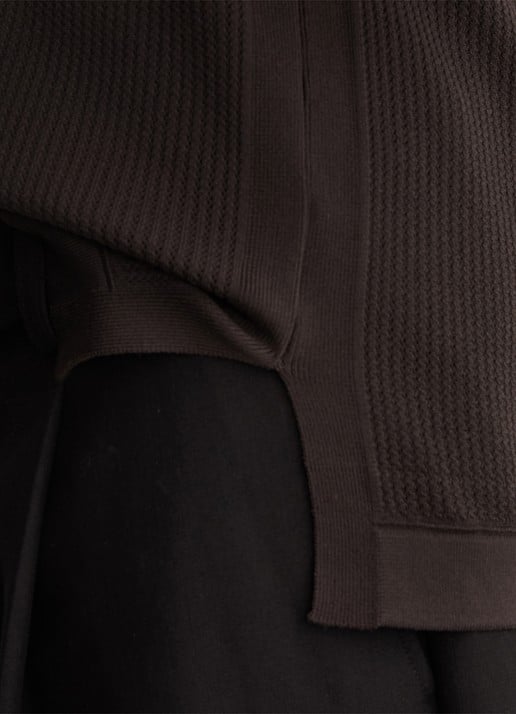 Reiss Watson singlet met structuur - detail 4 chocoladebruin