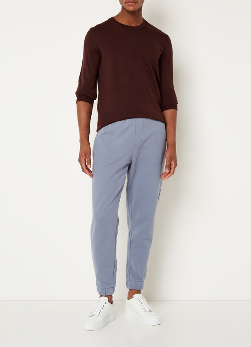 Reiss Wessex fijngebreide pullover van merino wol - voorkant 4 bordeauxrood