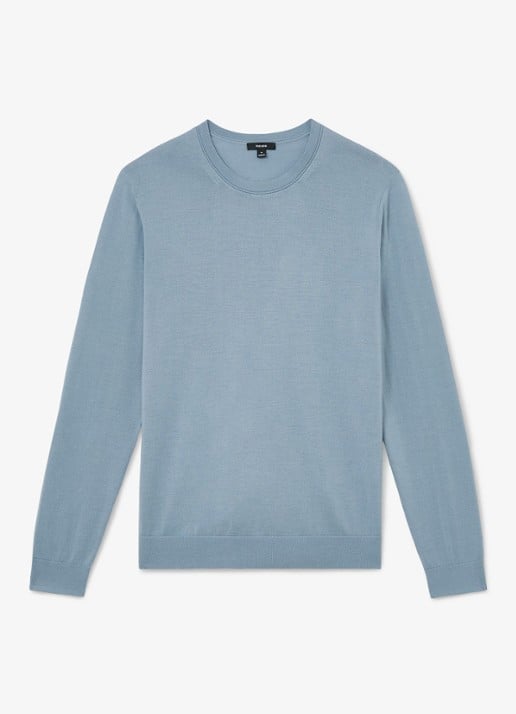 Reiss WESSEX Merino Wool Crew-Neck Jumper - voorkant 4 donkerblauw
