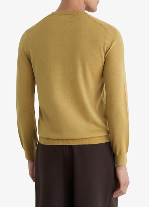 Reiss WESSEX Merino Wool Crew-Neck Jumper - achterkant 6 geel