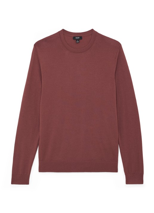 Reiss Wessex sweater van merino wol - voorkant 4 oudroze