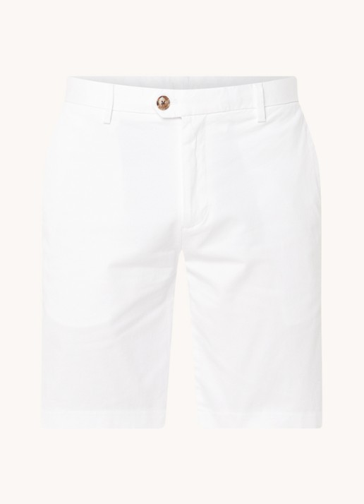 Reiss Wicket straight fit korte chino met steekzakken  - voorkant 3 white / wit