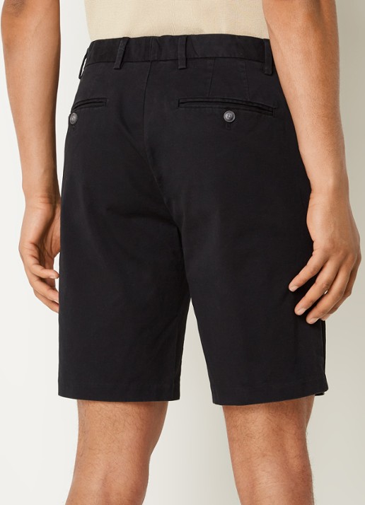 Reiss Wicket straight fit korte chino met steekzakken  - achterkant zwart