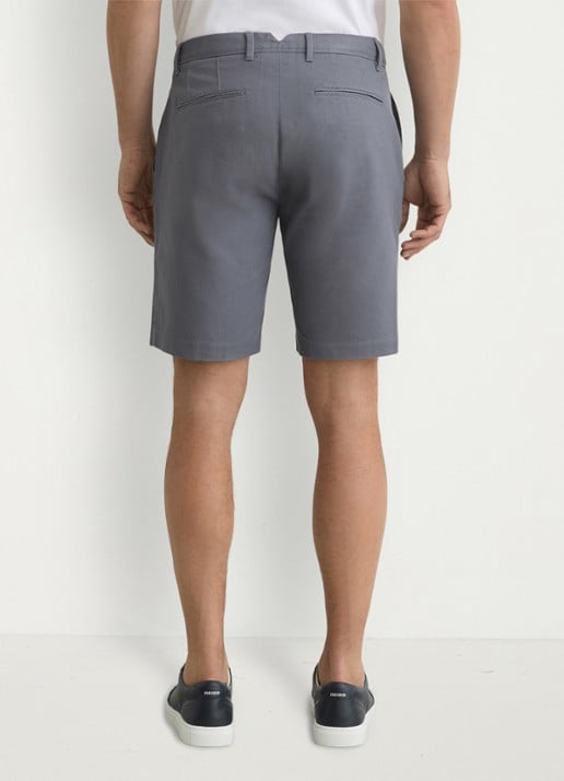 Reiss Wide fit korte chino met structuur - achterkant airforce blue / blauw