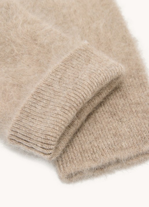 Reiss Willow wanten van kasjmier - detail beige