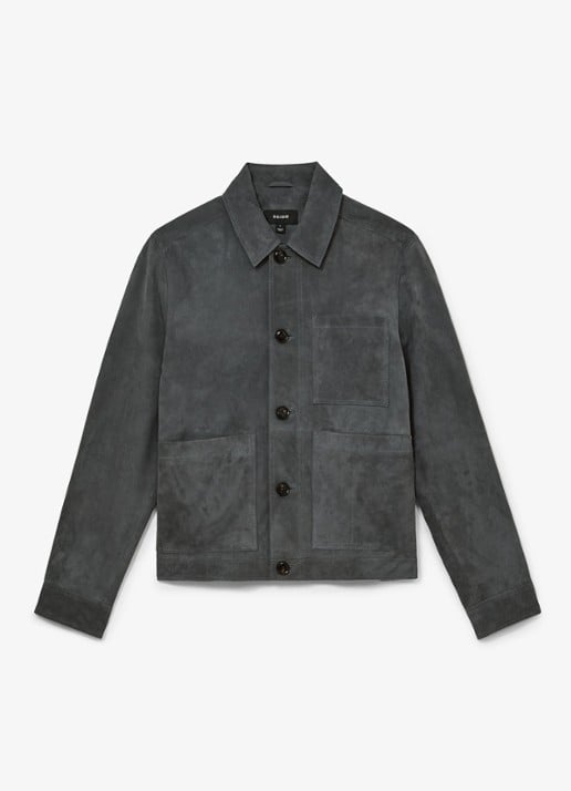 Reiss Wilstead lerenjas van suède - voorkant 5 blauw