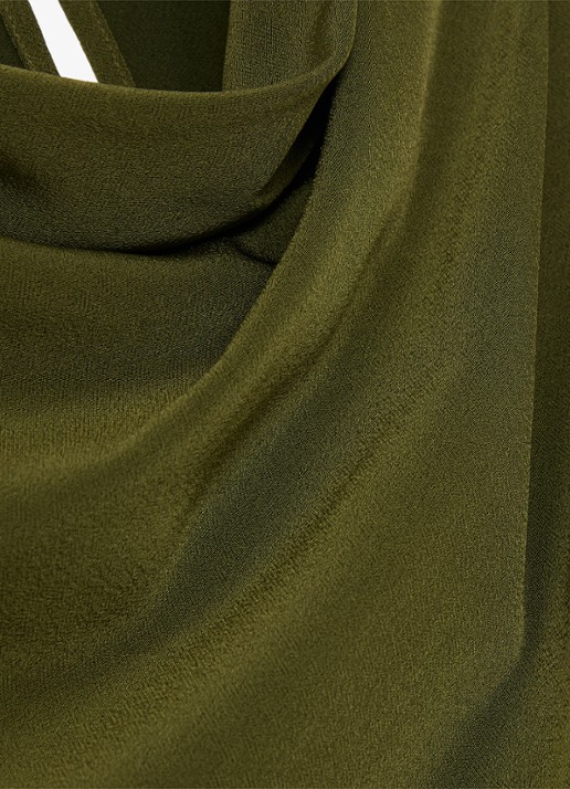 Reiss Wrenley mini jurk met gedrapeerd detail - detail 6 olijfgroen