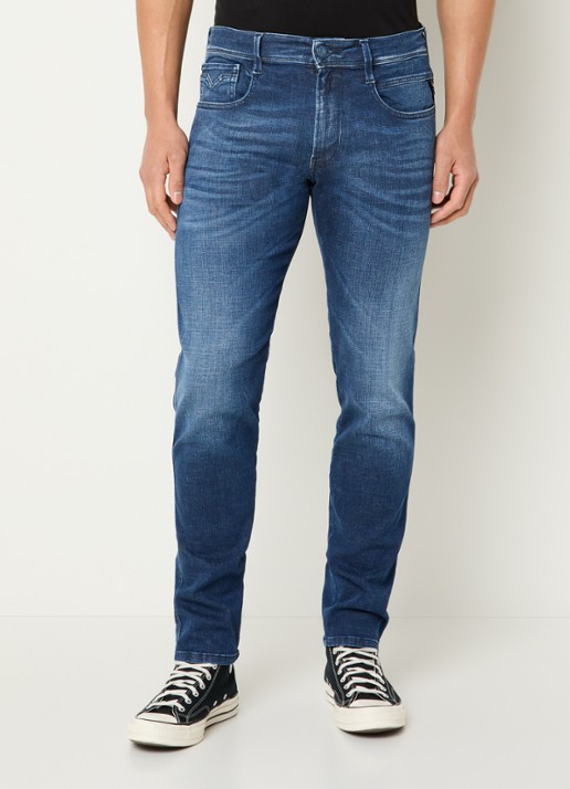Replay Anbass slim fit jeans met medium wassing