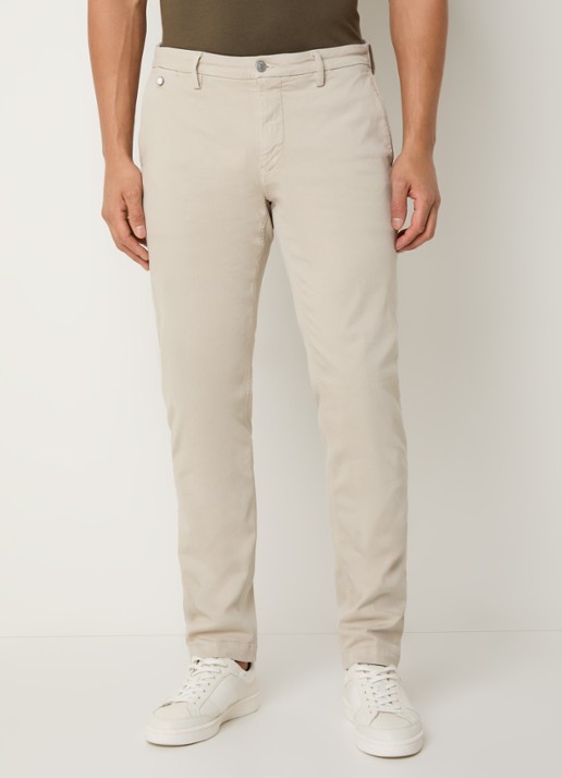 Replay Benni slim fit broek met steekzakken