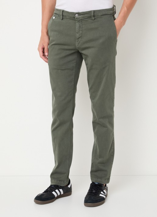 Replay Benni straight fit chino met steekzakken