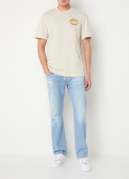 Replay Deryck straight leg jeans met lichte wassing - voorkant 5 indigo