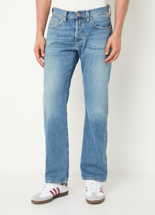 Replay Deryck straight leg jeans met steekzakken