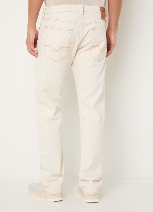Replay Deryck straight leg jeans met steekzakken - achterkant gebroken wit