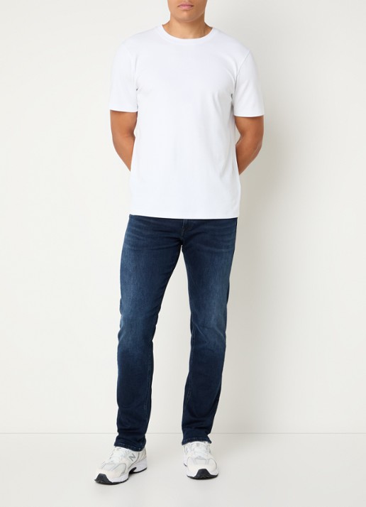 Replay Grover slim fit jeans met medium wassing - voorkant 5 indigo