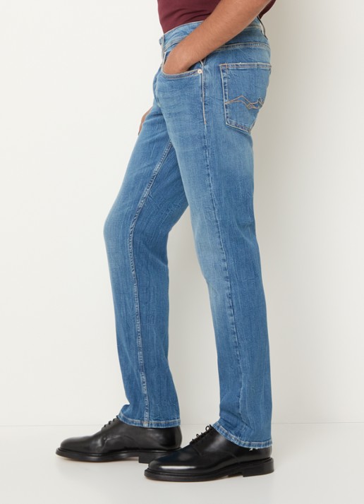 Replay Grover slim fit jeans met medium wassing - detail 2 blauwgrijs