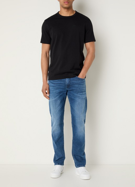 Replay Grover straight leg jeans met medium wassing - voorkant 2 blauw