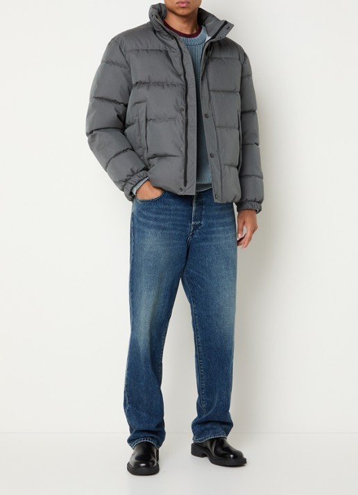 Replay Puffer jack met ritszakken en afneembare capuchon - voorkant 4 antraciet