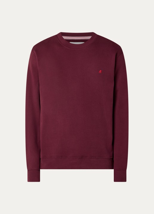 Replay Sweater met logoborduring - voorkant 3 beige