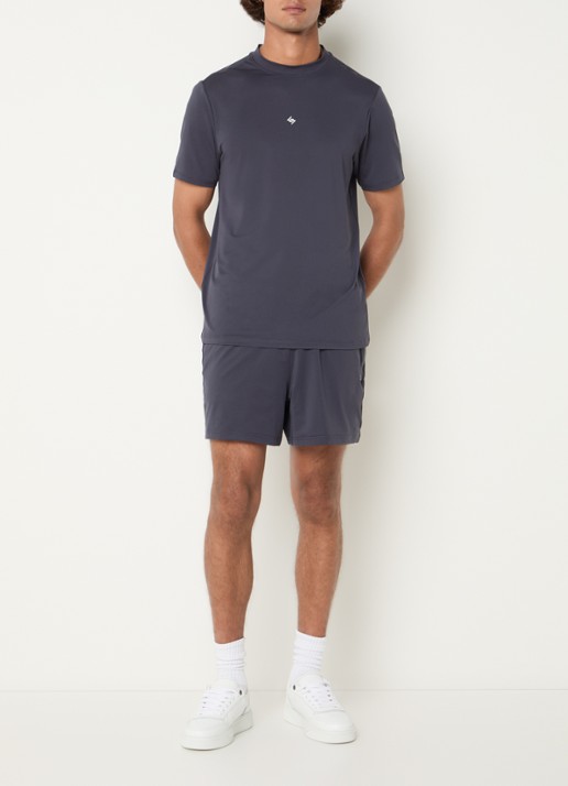 Represent 247 DNA loose fit korte broek met steekzakken - voorkant 4 antraciet