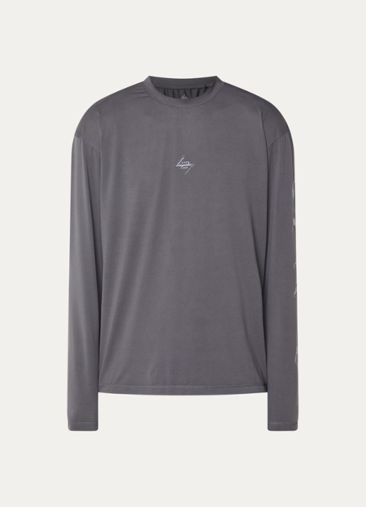 Represent 247 long sleeve met logo- en backprint - voorkant 3 antraciet