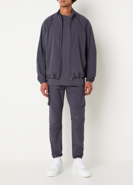 Represent 247 loose fit cargobroek met steekzakken - voorkant 4 antraciet