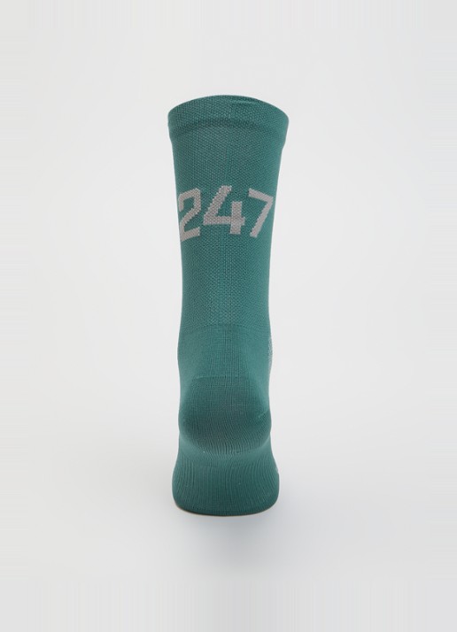 Represent 247 Numbers sportsokken met print - voorkant 3 zeegroen