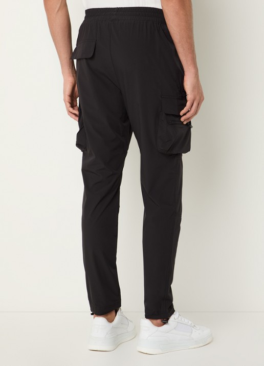 Represent 247 tapered fit cargobroek met klepzakken - achterkant 5 zwart