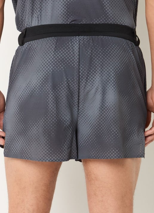 Represent 247 Ultra loose fit korte broek met print - achterkant 4 donkergrijs