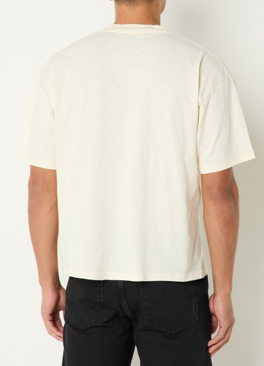 Represent College T-shirt met logoprint - achterkant 3 ivoor