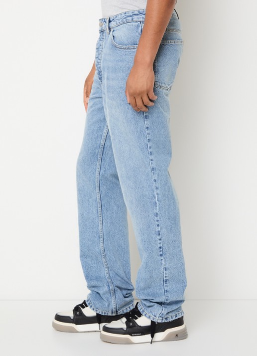 Represent Heaton straight fit jeans met lichte wassing - detail 2 indigo