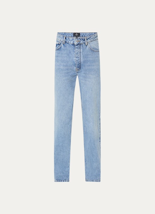 Represent Heaton straight fit jeans met lichte wassing - voorkant 3 indigo