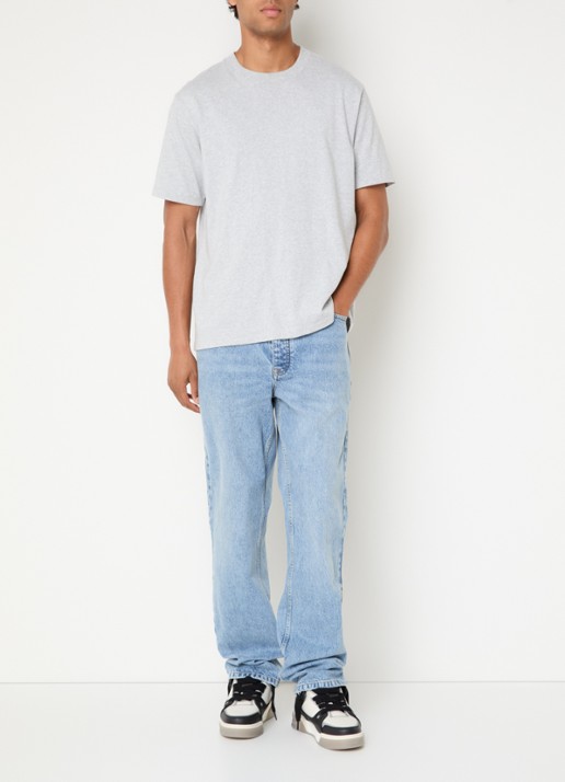 Represent Heaton straight fit jeans met lichte wassing - voorkant 4 indigo