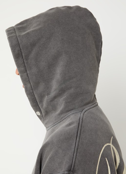 Represent Owners Club Script hoodie met logo- en backprint - detail 5 donkergrijs