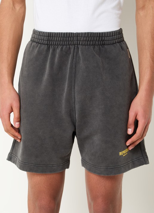 Represent Owners Club straight fit korte joggingbroek met logo - detail 2 antraciet