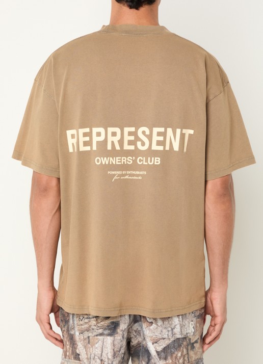 Represent Owners Club T-shirt met logo- en backprint