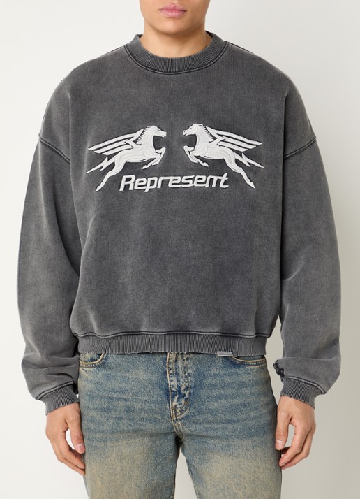 Represent Pegasus sweater met logoborduring