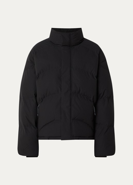 Represent Puffer jack met steekzakken - voorkant 3 zwart