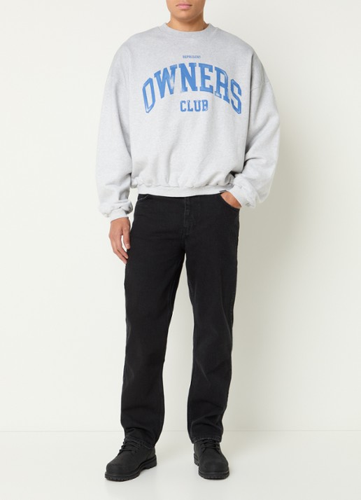 Represent R2 straight leg jeans met gekleurde wassing - voorkant 2 zwart