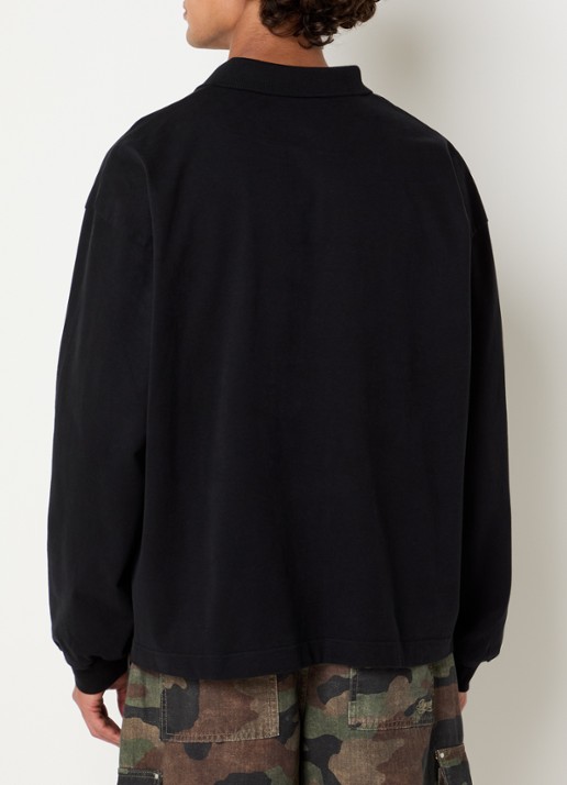 Represent Regular fit polo met logoprint - achterkant 4 zwart