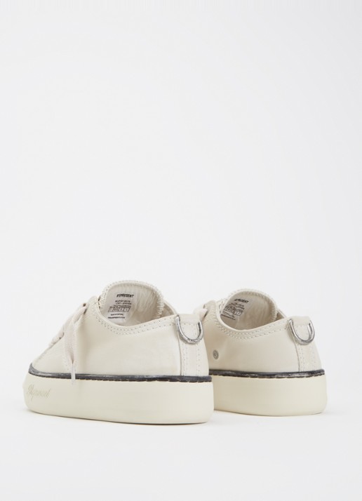 Represent Rep-Cap sneaker van leer met destroyed afwerking  - achterkant gebroken wit