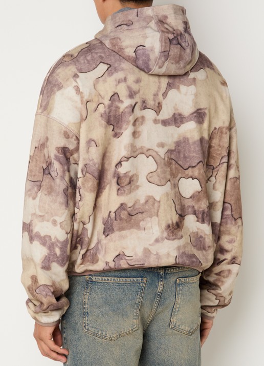Represent Storm hoodie met print en kangoeroezak - achterkant 3 beige