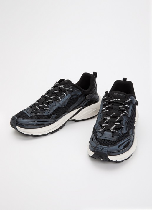 Represent Storm-Torn sneaker met details van mesh  - detail 3 zwart