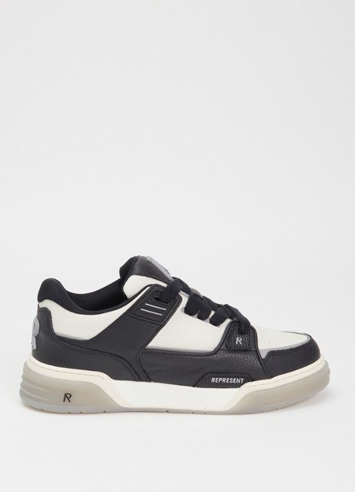 Represent Studio sneaker van leer - voorkant 7 zwart