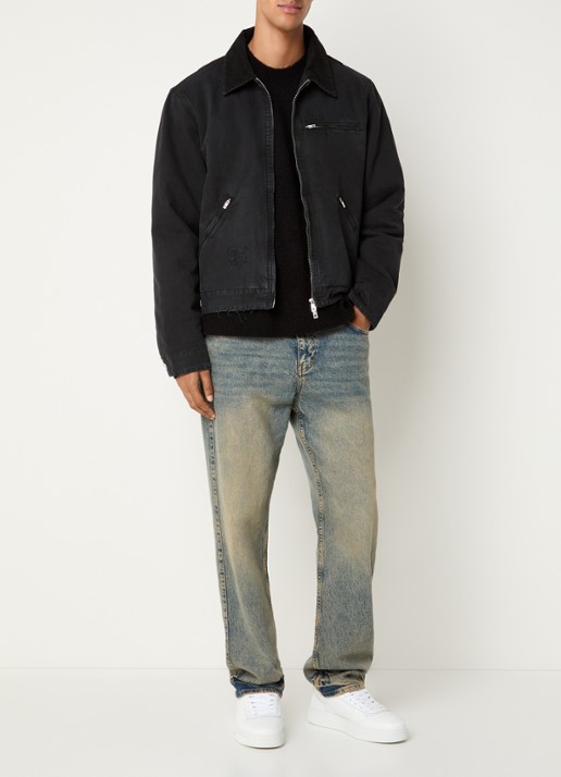 Represent The Work jack met ritszakken - voorkant 3 zwart