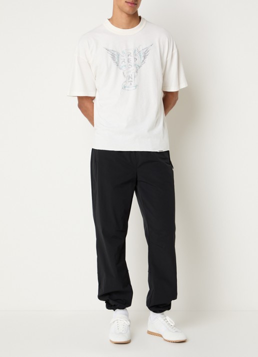 Represent Westside T-shirt met print - voorkant 2 gebroken wit
