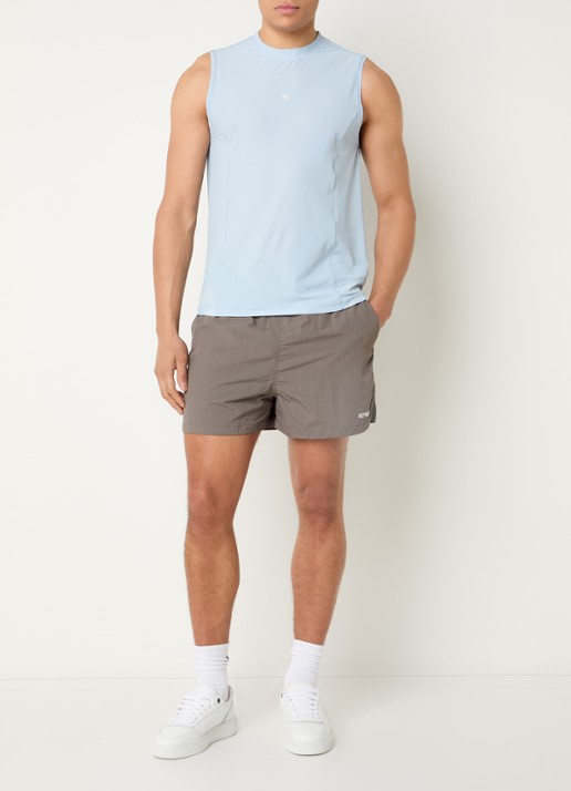 Represent Zwemshorts met logo en paspelzakken - voorkant 3 donkergrijs