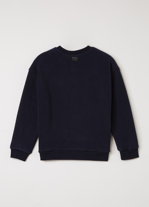 Retour Jeans Boris sweater met print - voorkant 3 donkerblauw