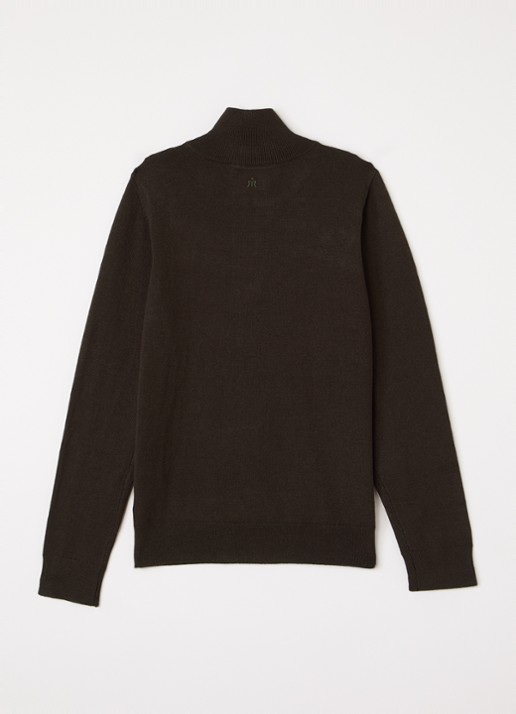 Retour Jeans Charles pullover met opstaande kraag - voorkant 3 donkerbruin