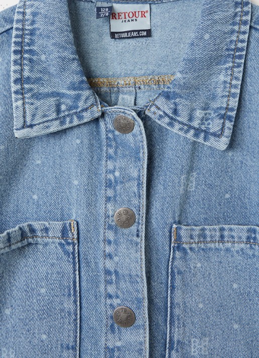 Retour Jeans Flore blouse van denim - detail 3 indigo